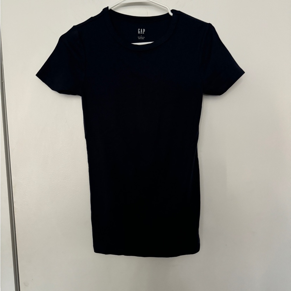 Dark navy cotton stretch top - Picture 3 of 4